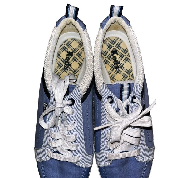 Keds Womens Chambray Lace Up Sneakers Size 6.5 Light Blue Adorable! - Picture 4 of 10